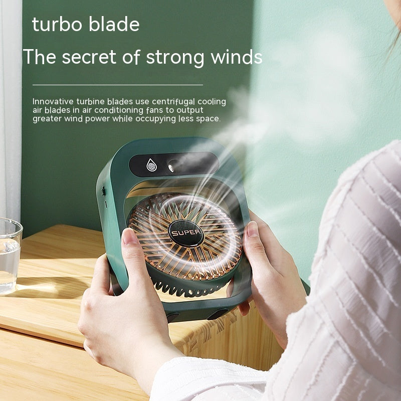 ❄️ USB Misting Air Cooler – Portable Desk Fan with Humidifier in Various Colours