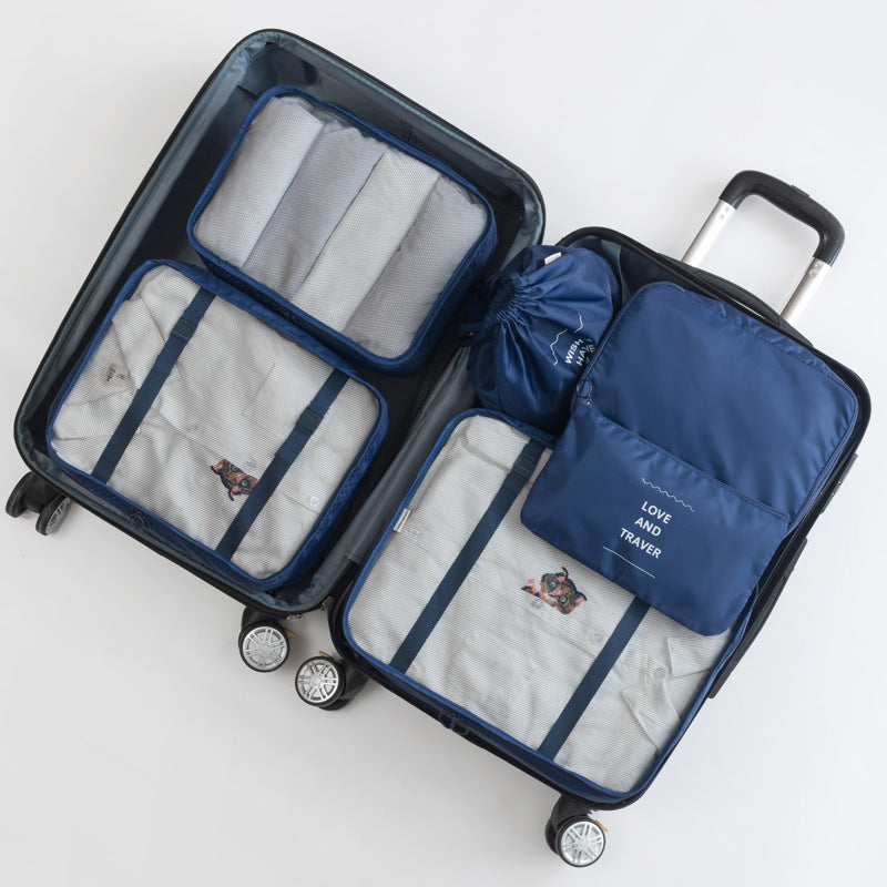 Travel storage bag eight-piece clothing storage bag clothing storage bag travel 6 7 8-piece storage set