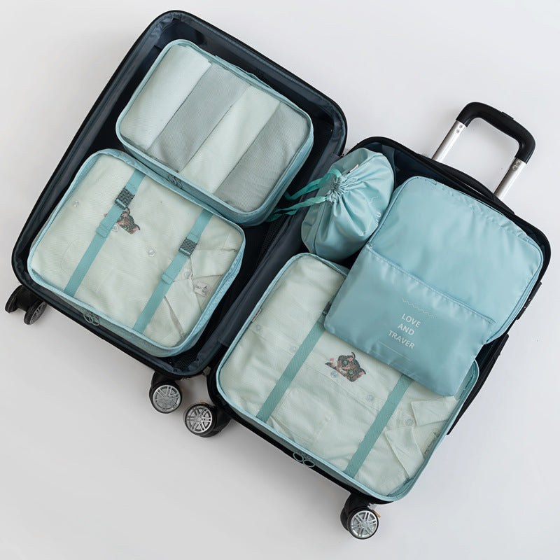 Travel storage bag eight-piece clothing storage bag clothing storage bag travel 6 7 8-piece storage set