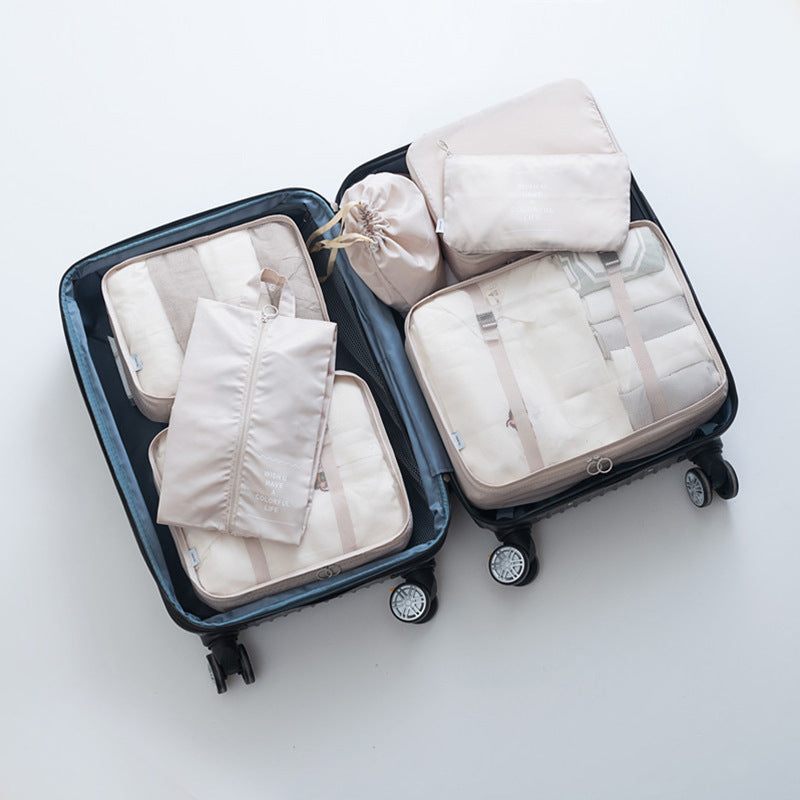 Travel storage bag eight-piece clothing storage bag clothing storage bag travel 6 7 8-piece storage set