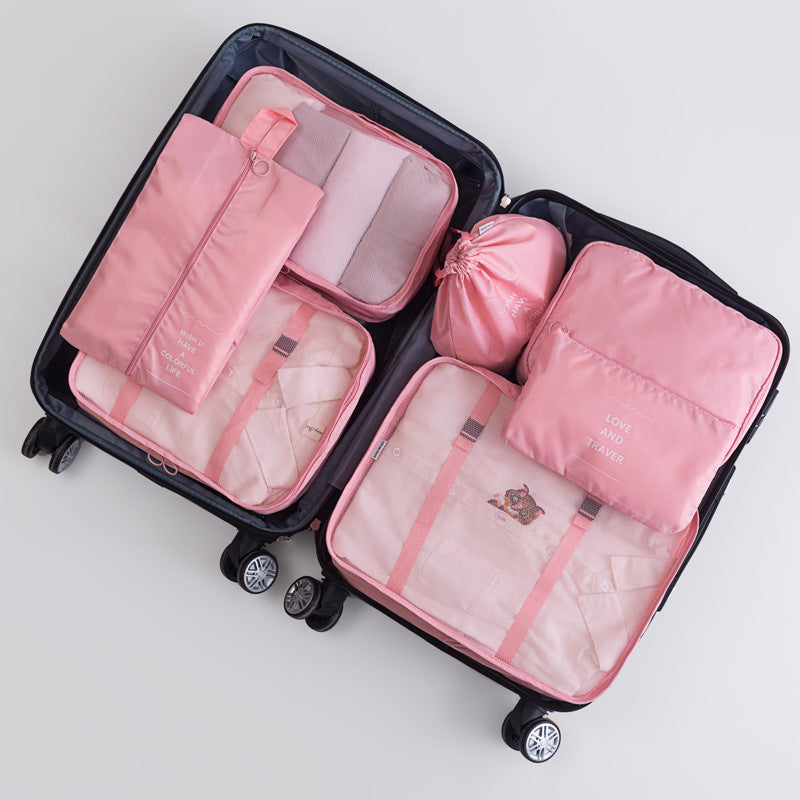 Travel storage bag eight-piece clothing storage bag clothing storage bag travel 6 7 8-piece storage set
