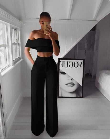 β¨ Sleek & Chic Off-Shoulder Two-Piece Set β Modern Elegance in Various Colours π€π