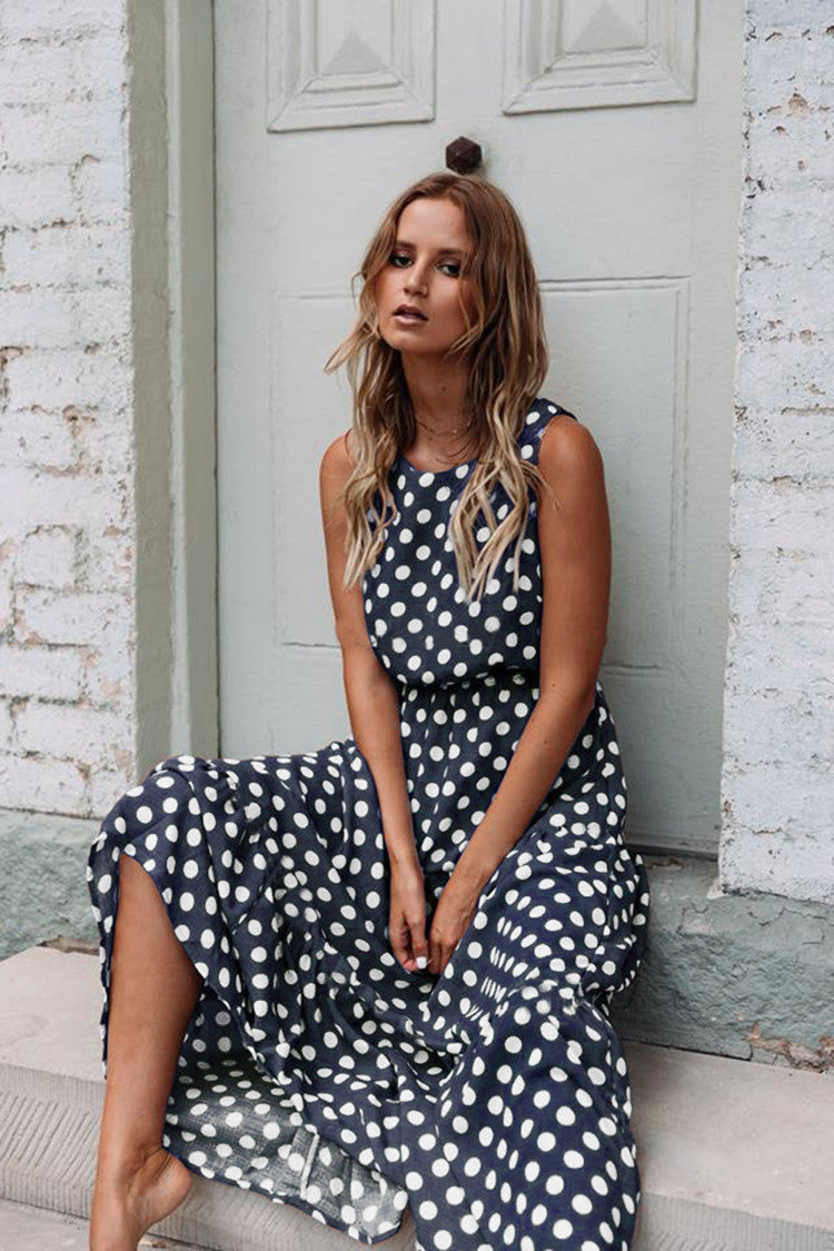 ๐ Vintage Dot Boho Maxi Dress โ Retro-Chic Comfort in Various Colours ๐ซ๐งก