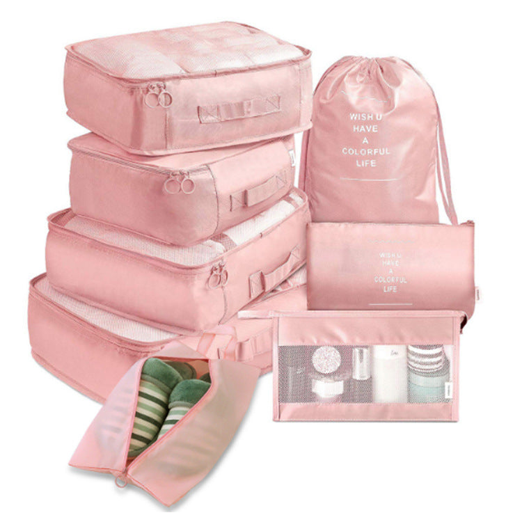 Wholesale Travel Storage Set Travel Storage Bag 8-Piece Set 8-Piece Suit Travel Clothing Classification Storage Bag