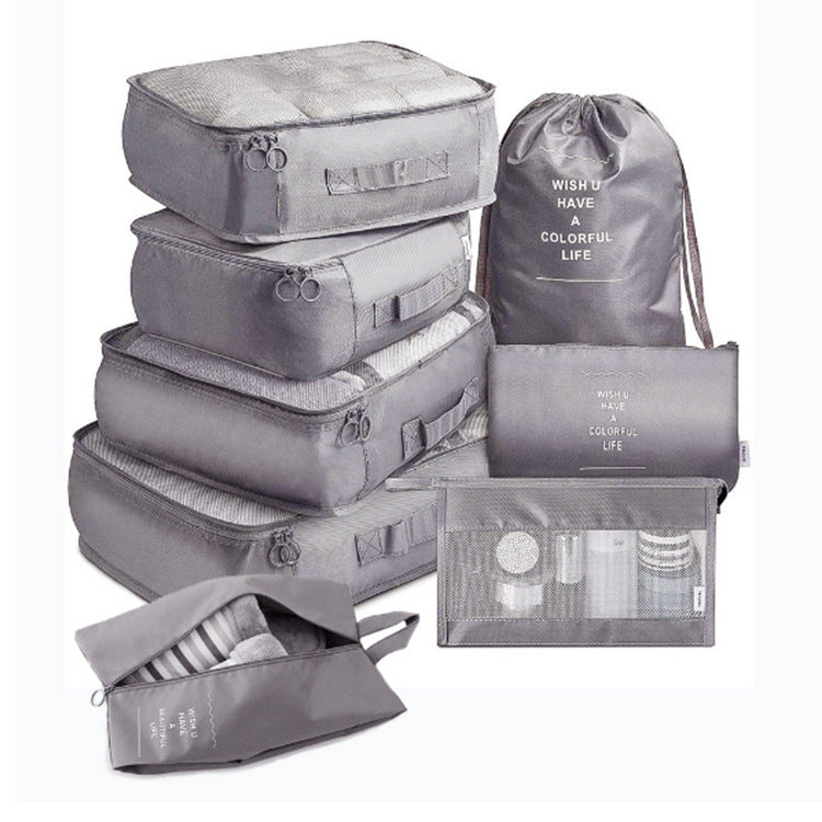 Wholesale Travel Storage Set Travel Storage Bag 8-Piece Set 8-Piece Suit Travel Clothing Classification Storage Bag