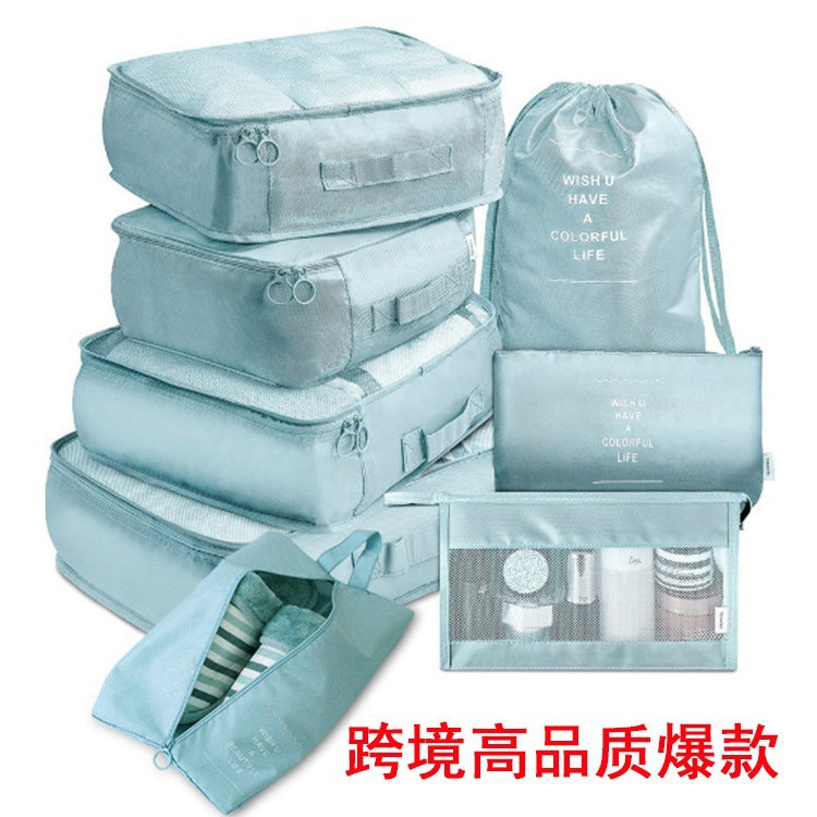 Wholesale Travel Storage Set Travel Storage Bag 8-Piece Set 8-Piece Suit Travel Clothing Classification Storage Bag