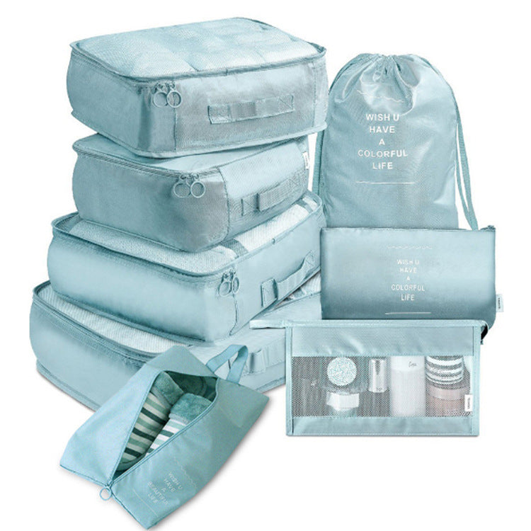 Wholesale Travel Storage Set Travel Storage Bag 8-Piece Set 8-Piece Suit Travel Clothing Classification Storage Bag