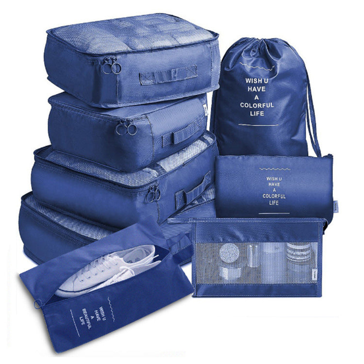 Wholesale Travel Storage Set Travel Storage Bag 8-Piece Set 8-Piece Suit Travel Clothing Classification Storage Bag