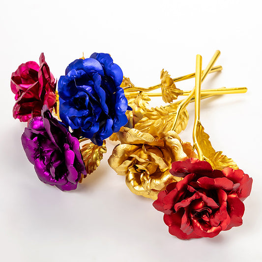 24K Gold Rose Gold Foil Rose Gold Foil Rose Gift Box Women's Day Valentine's Day Gift Event Small Gift