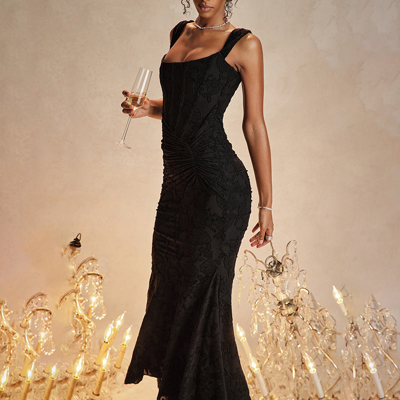 ✨ Women’s Off-Shoulder Bodycon Maxi Evening Dress - Elegant Party & Wedding Guest Dress - Available in Various Colours