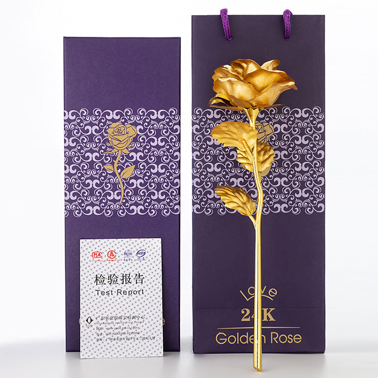 24K Gold Rose Gold Foil Rose Gold Foil Rose Gift Box Women's Day Valentine's Day Gift Event Small Gift