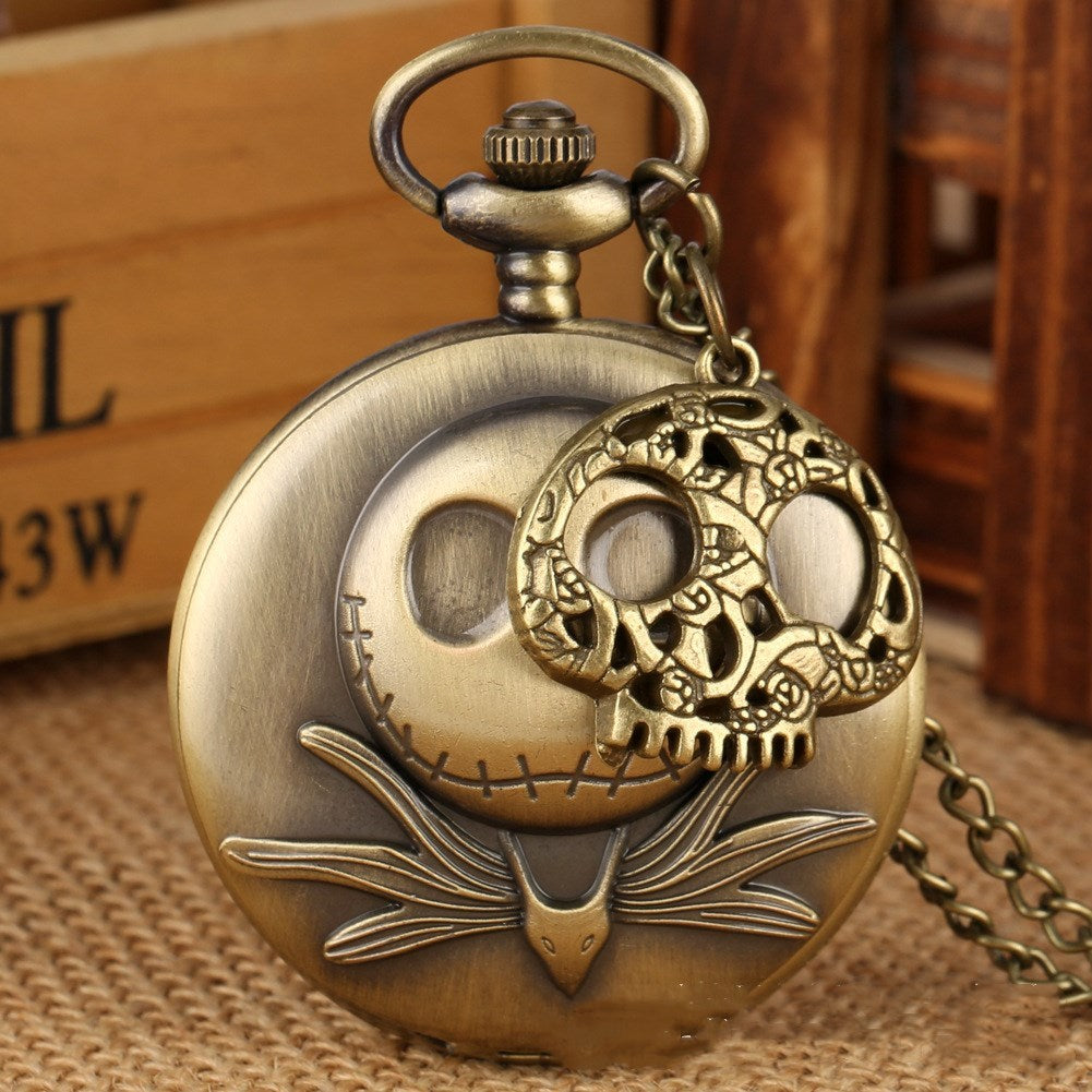 Nightmare Before Christmas Vintage Pocket Watch Necklace – Gothic Steampunk Pendant | Various Designs