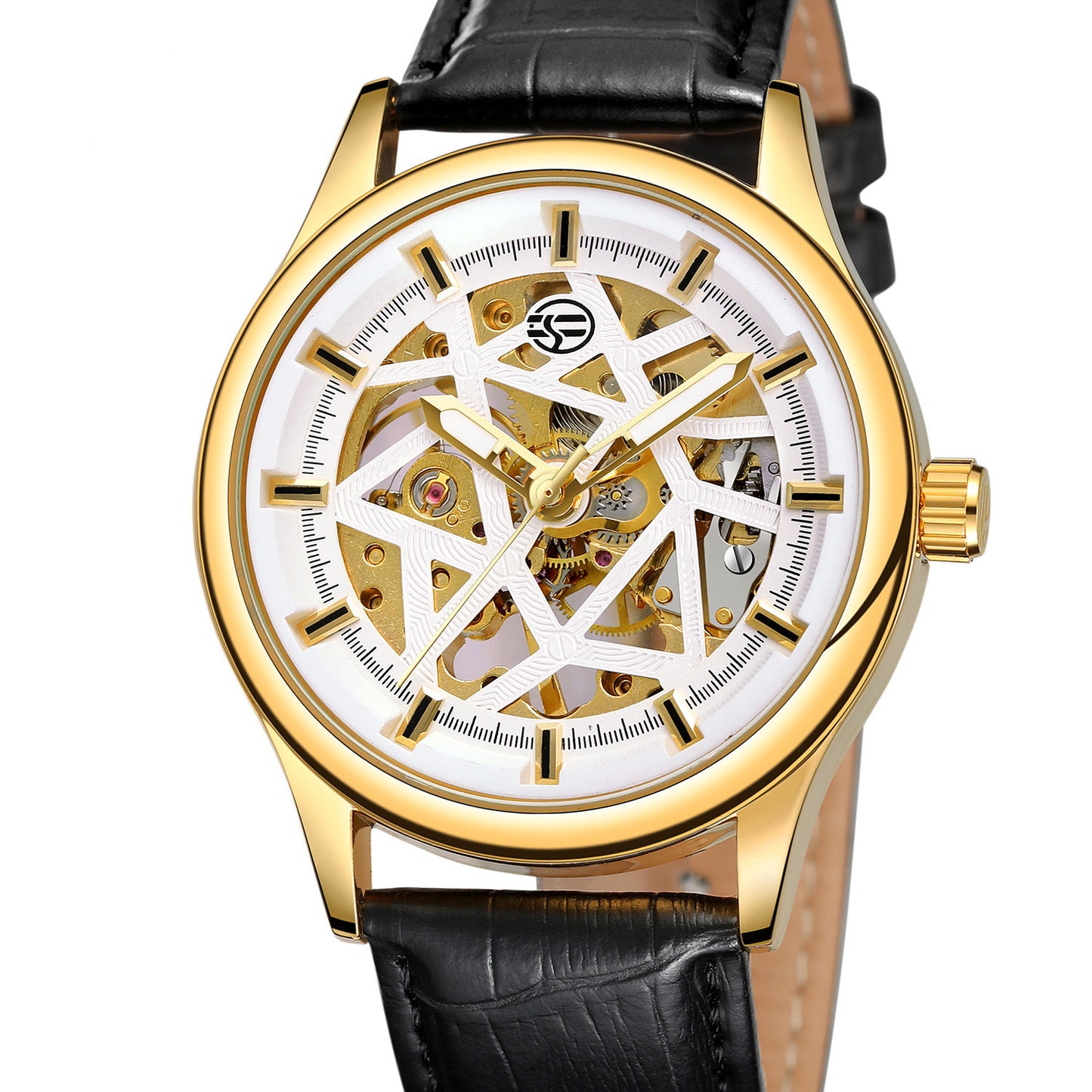 Men’s Luxury Skeleton Mechanical Watch – Leather Strap Automatic Wristwatch | Various Colours