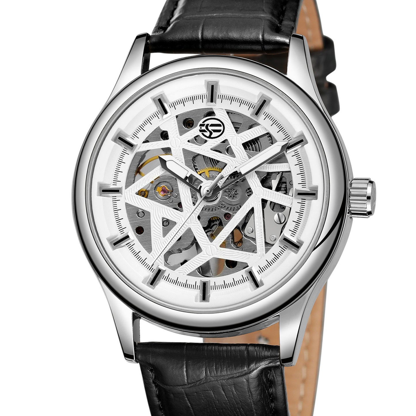 Men’s Luxury Skeleton Mechanical Watch – Leather Strap Automatic Wristwatch | Various Colours