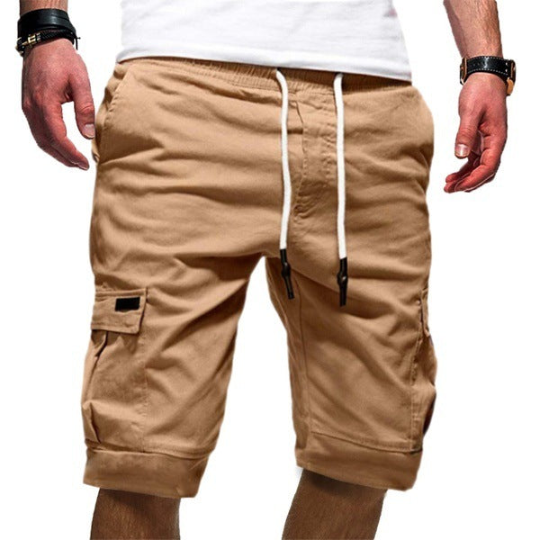 Men’s Casual Cargo Shorts with Drawstring Waist – Multiple Colours, Functional Pockets