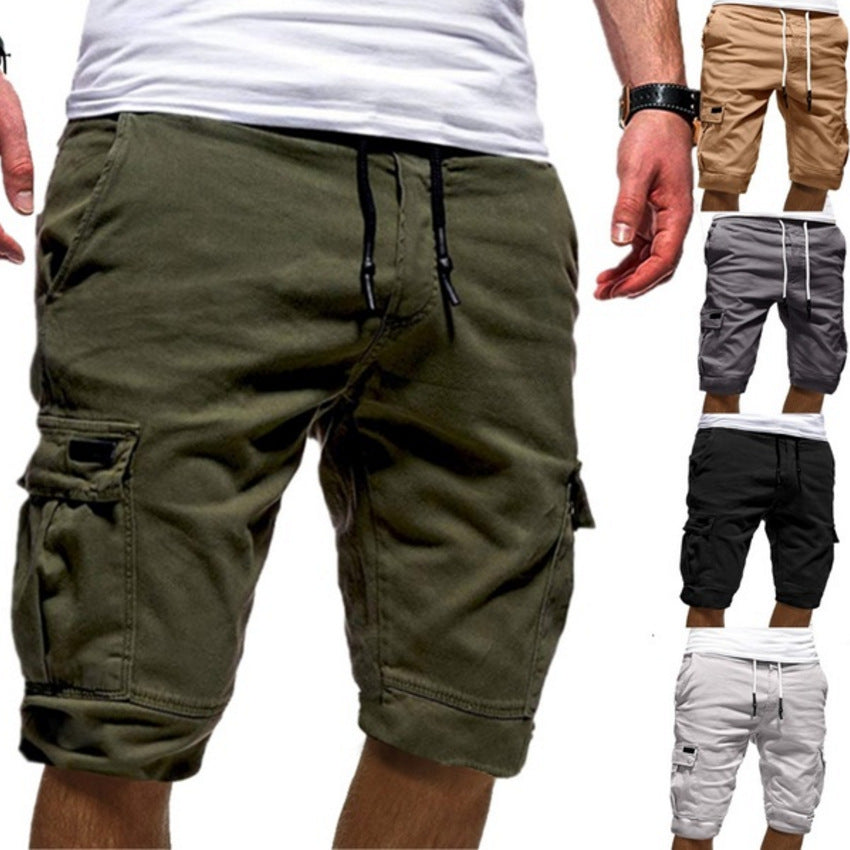 Men’s Casual Cargo Shorts with Drawstring Waist – Multiple Colours, Functional Pockets