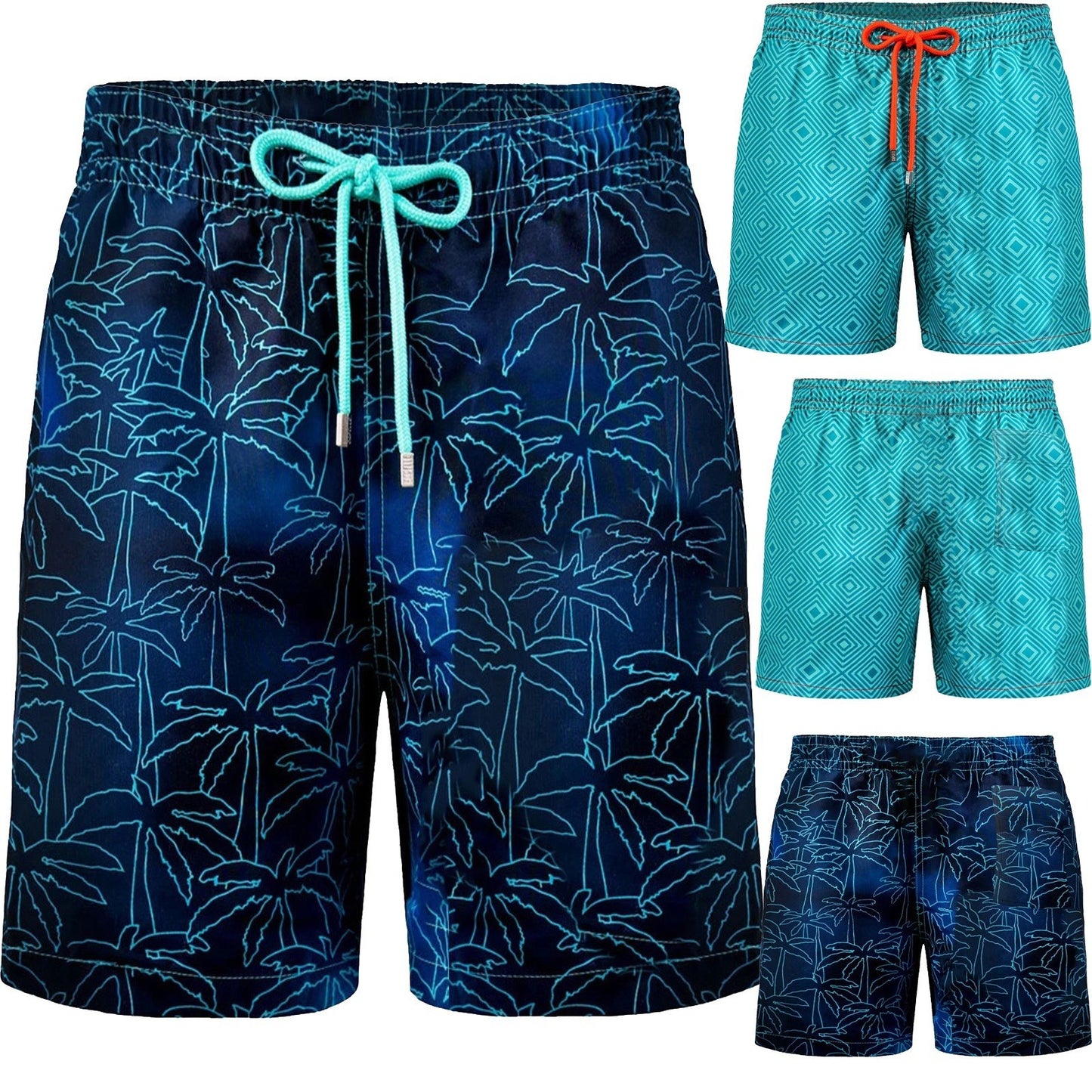 Men’s Quick-Dry Printed Swim Shorts – Bold Summer Beachwear in Various Colours & Patterns