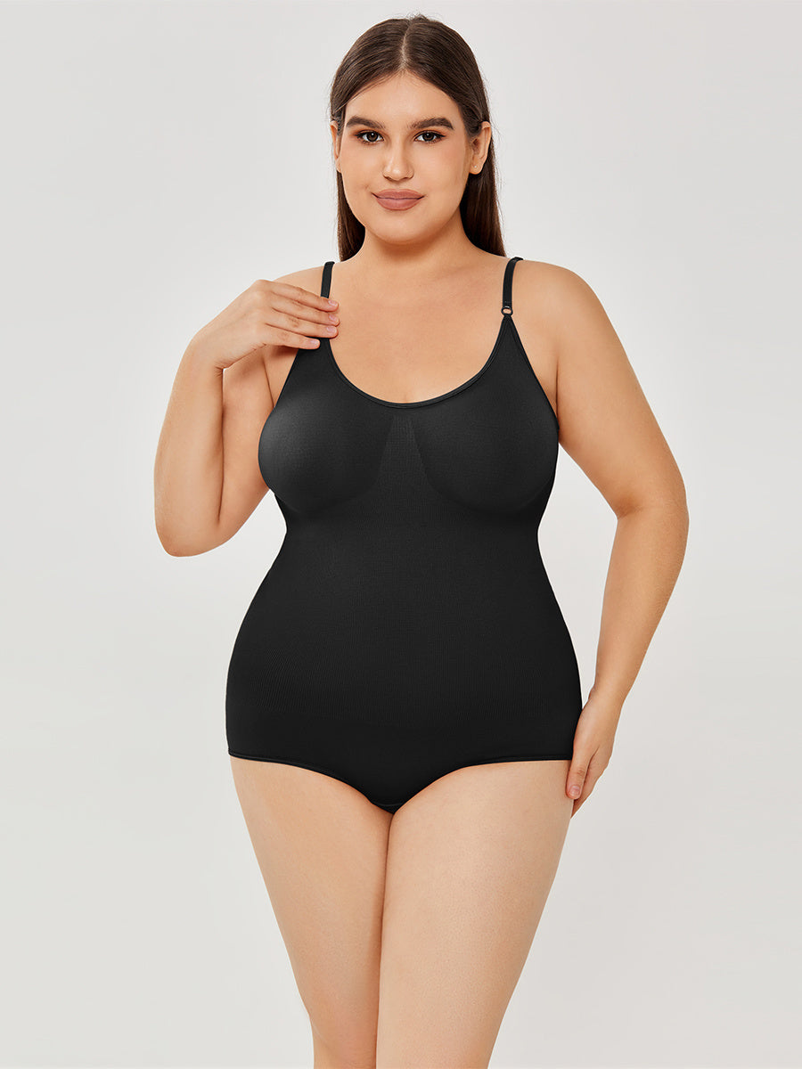 Plus Size Seamless Shaping Bodysuit with Adjustable Straps – Various Colours