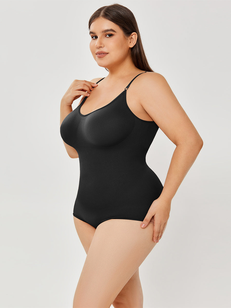 Plus Size Seamless Shaping Bodysuit with Adjustable Straps – Various Colours