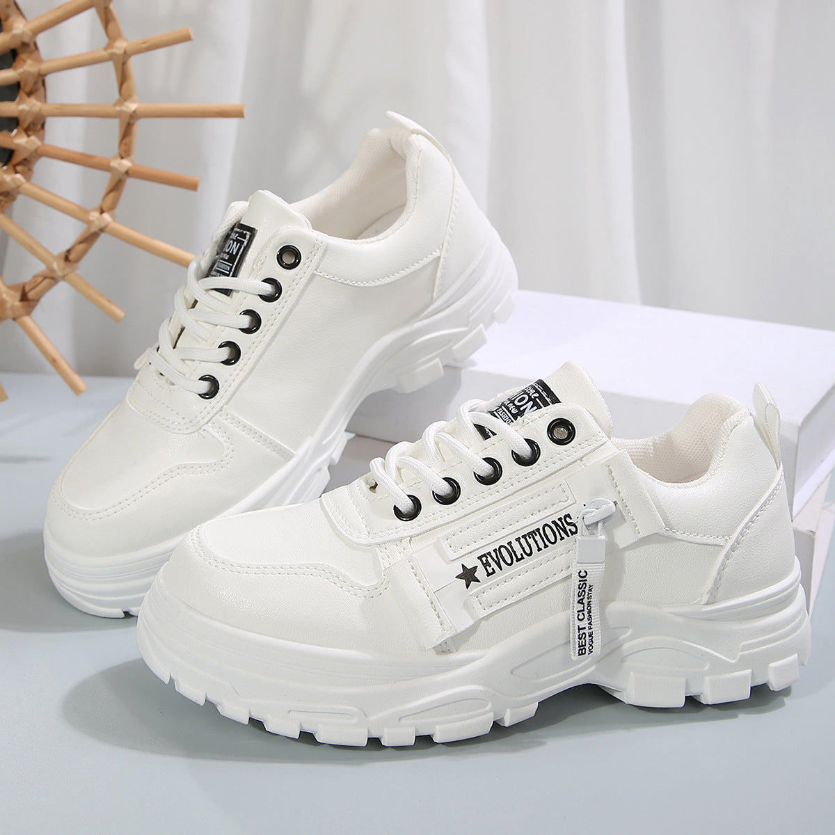 Title: Women's Chunky Sole Street Style Trainers – Various Colours