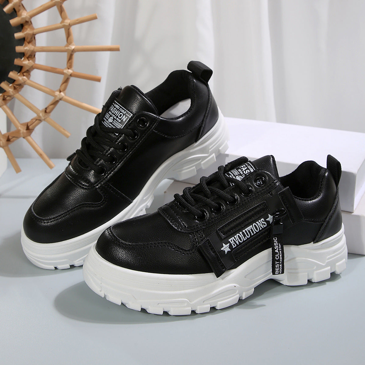 Title: Women's Chunky Sole Street Style Trainers – Various Colours