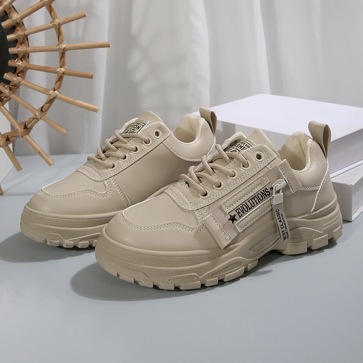 Title: Women's Chunky Sole Street Style Trainers – Various Colours