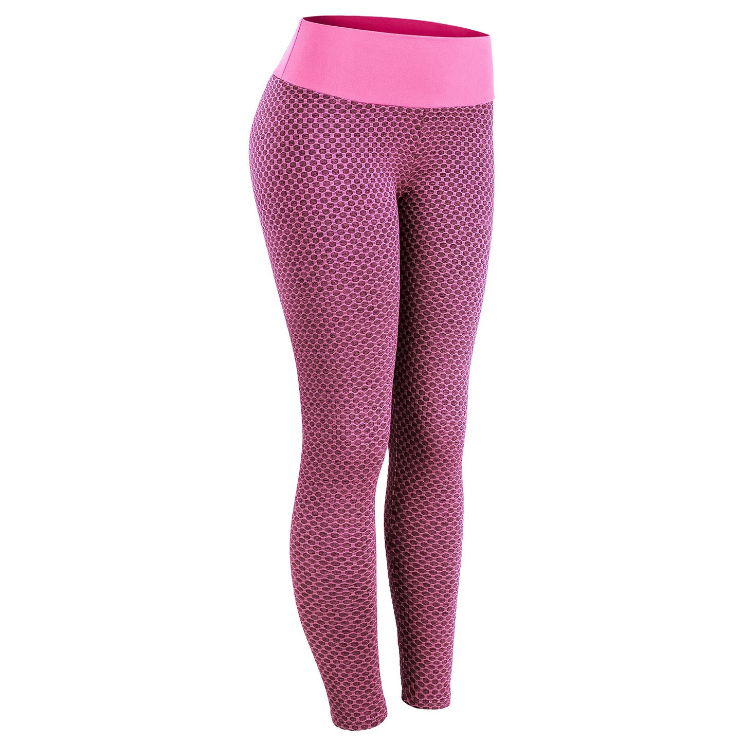 💗 BubbleFlex High-Waist Honeycomb Leggings – Available in Various Colours