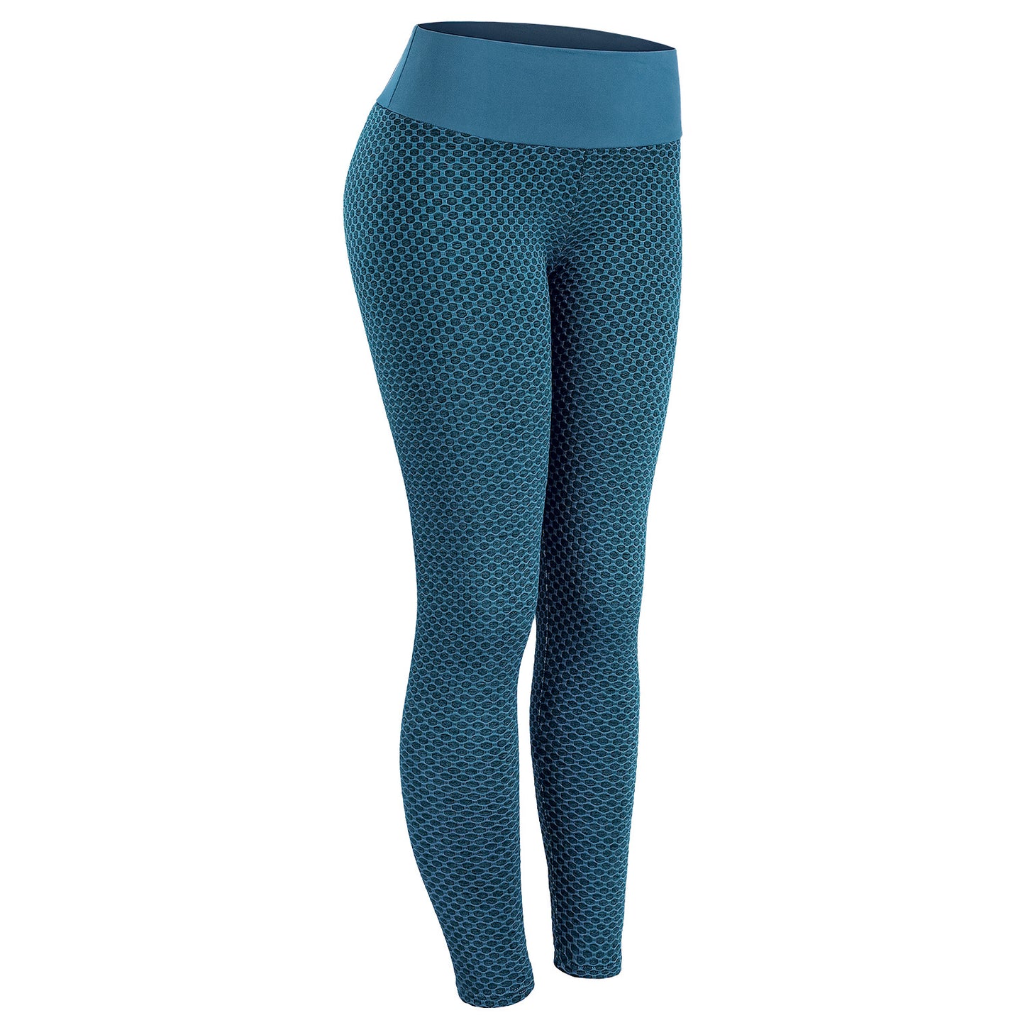 💗 BubbleFlex High-Waist Honeycomb Leggings – Available in Various Colours