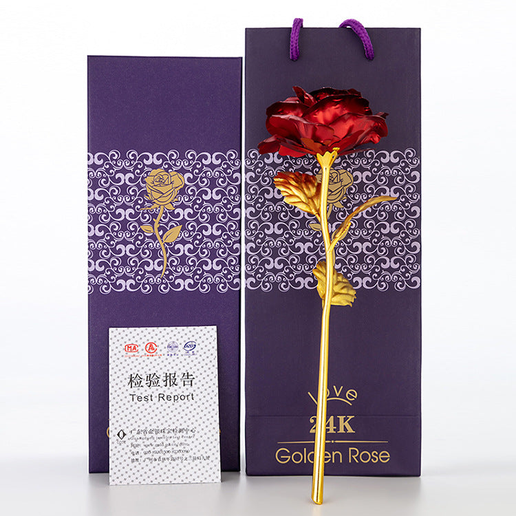 24K Gold Rose Gold Foil Rose Gold Foil Rose Gift Box Women's Day Valentine's Day Gift Event Small Gift