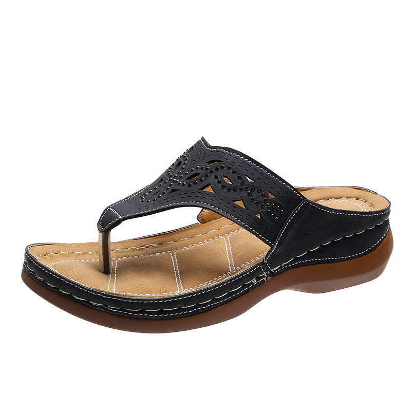 Comfort Slip-On Cutout Sandals – Various Colours