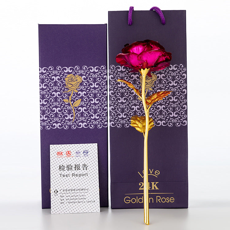 24K Gold Rose Gold Foil Rose Gold Foil Rose Gift Box Women's Day Valentine's Day Gift Event Small Gift