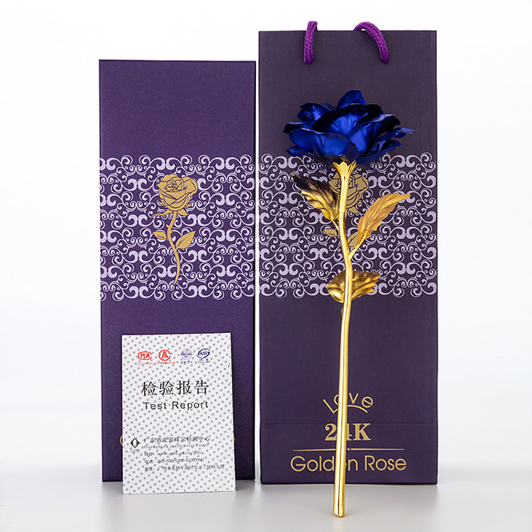 24K Gold Rose Gold Foil Rose Gold Foil Rose Gift Box Women's Day Valentine's Day Gift Event Small Gift