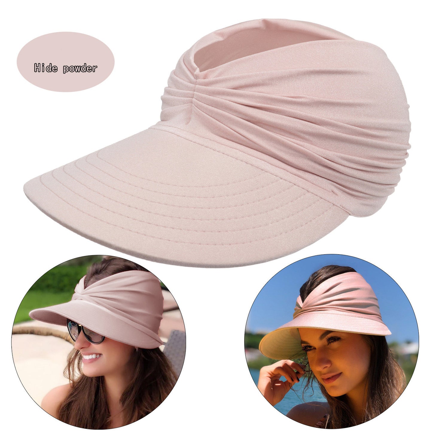 Women’s Wide Brim Sun Visor Cap – Foldable UV Protection Hat for Beach, Travel & Sports – Various Colours
