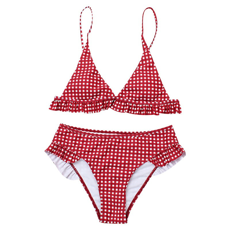 New sexy plaid bikini swimwaer