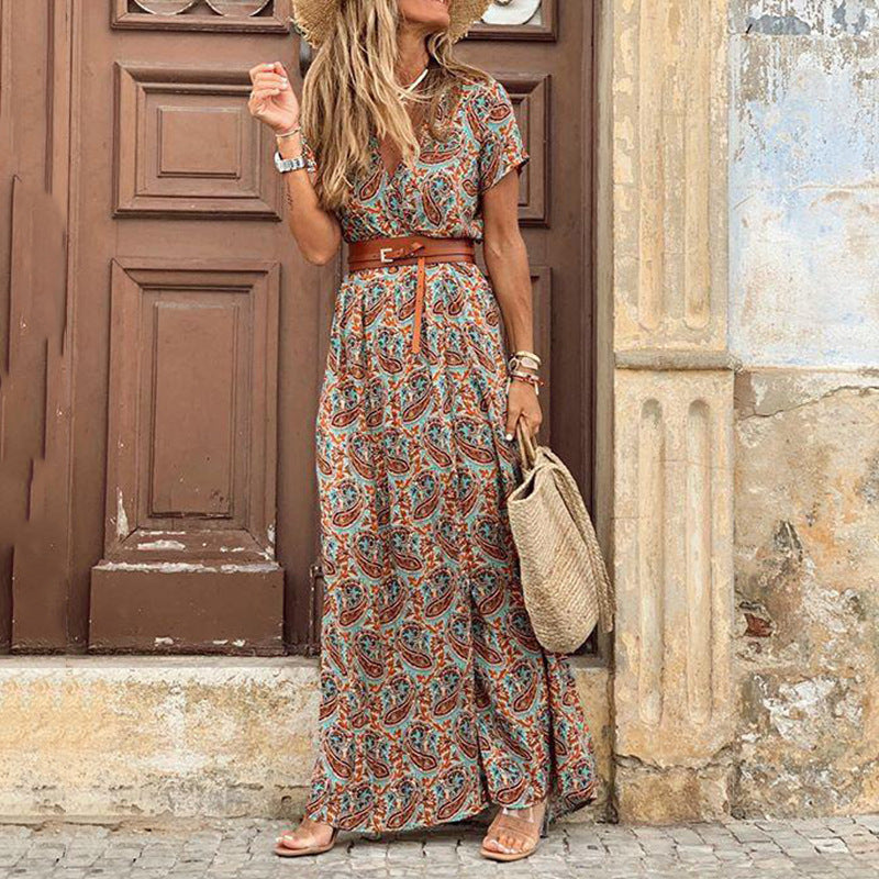 🌾 Boho Breeze Belted Maxi Dress – Effortless Chic in Various Colours for Summer Wandering ☀️🌸