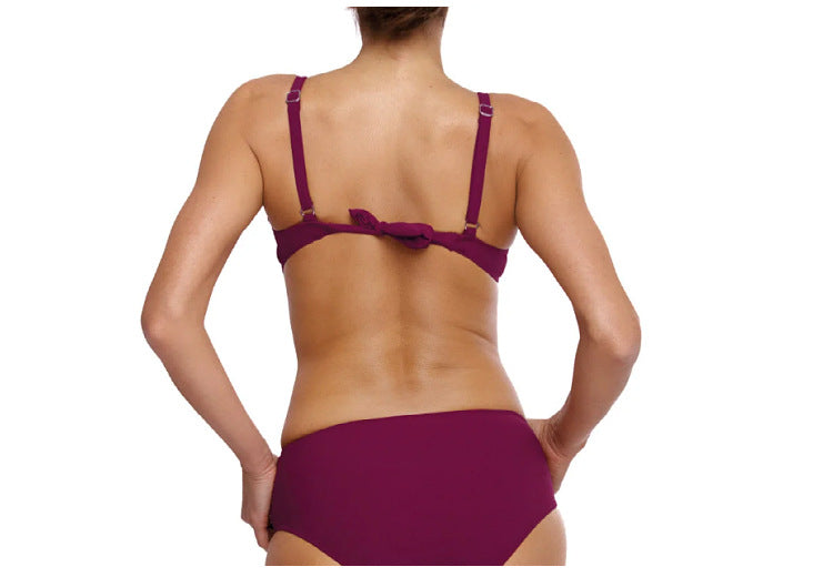 Bikini solid colour multi-colour split bikini swimwear ready stock