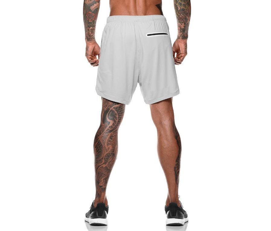 Title: Men's 2-in-1 Gym Shorts with Inner Phone Pocket – Various Colours