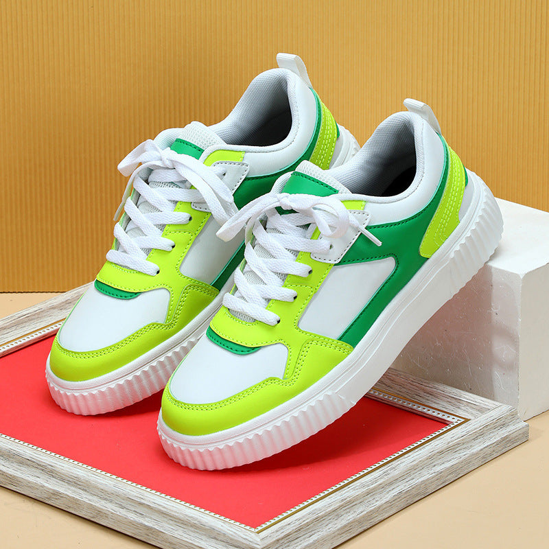 Vibrant Colour Block Platform Sneakers for Women – Bold Street Style Trainers in Various Colours And here’s the updated description with that title in mind: