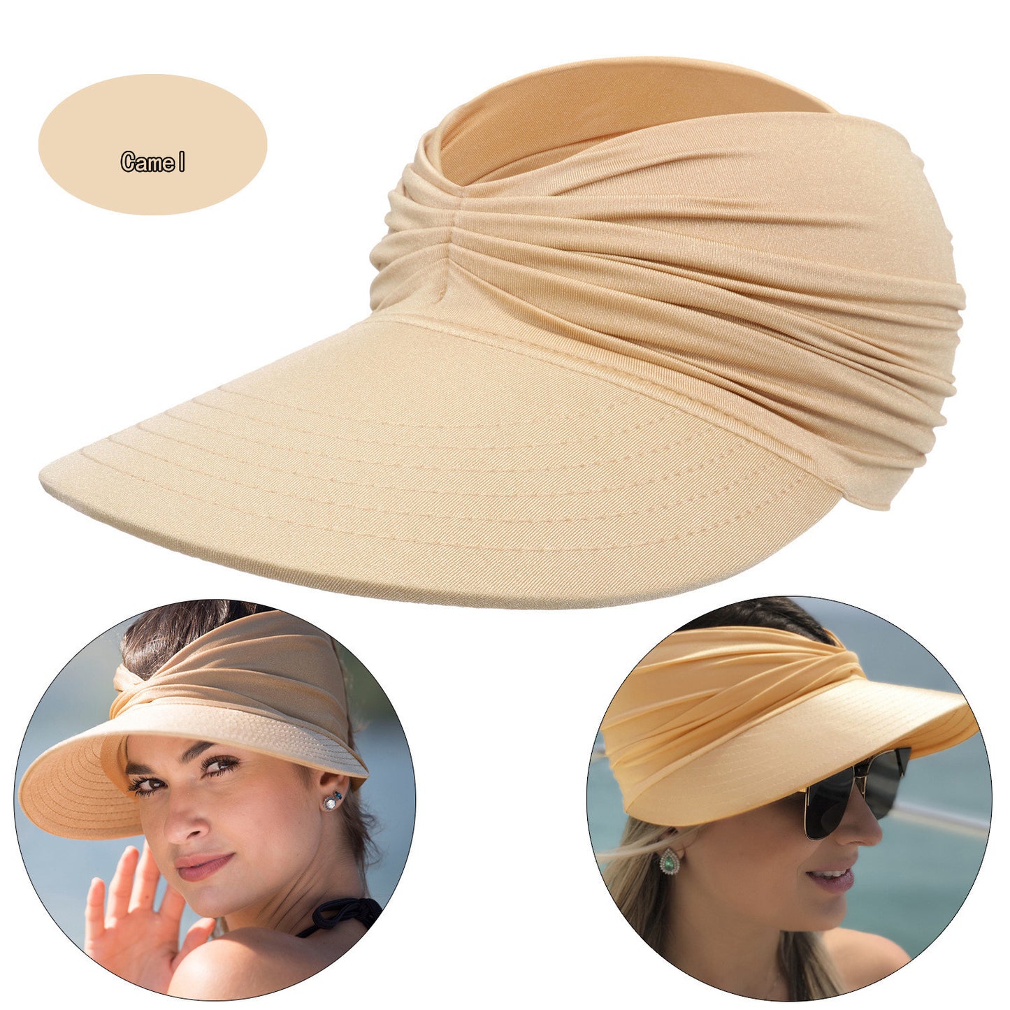 Women’s Wide Brim Sun Visor Cap – Foldable UV Protection Hat for Beach, Travel & Sports – Various Colours