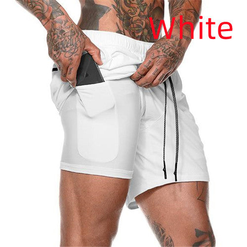 Title: Men's 2-in-1 Gym Shorts with Inner Phone Pocket – Various Colours