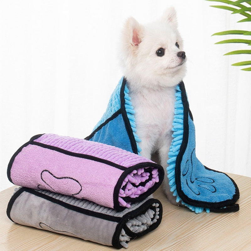 Super Absorbent Microfibre Pet Towel – Fast-Dry Paw Cleaner Blanket for Dogs & Cats (Various Colours)