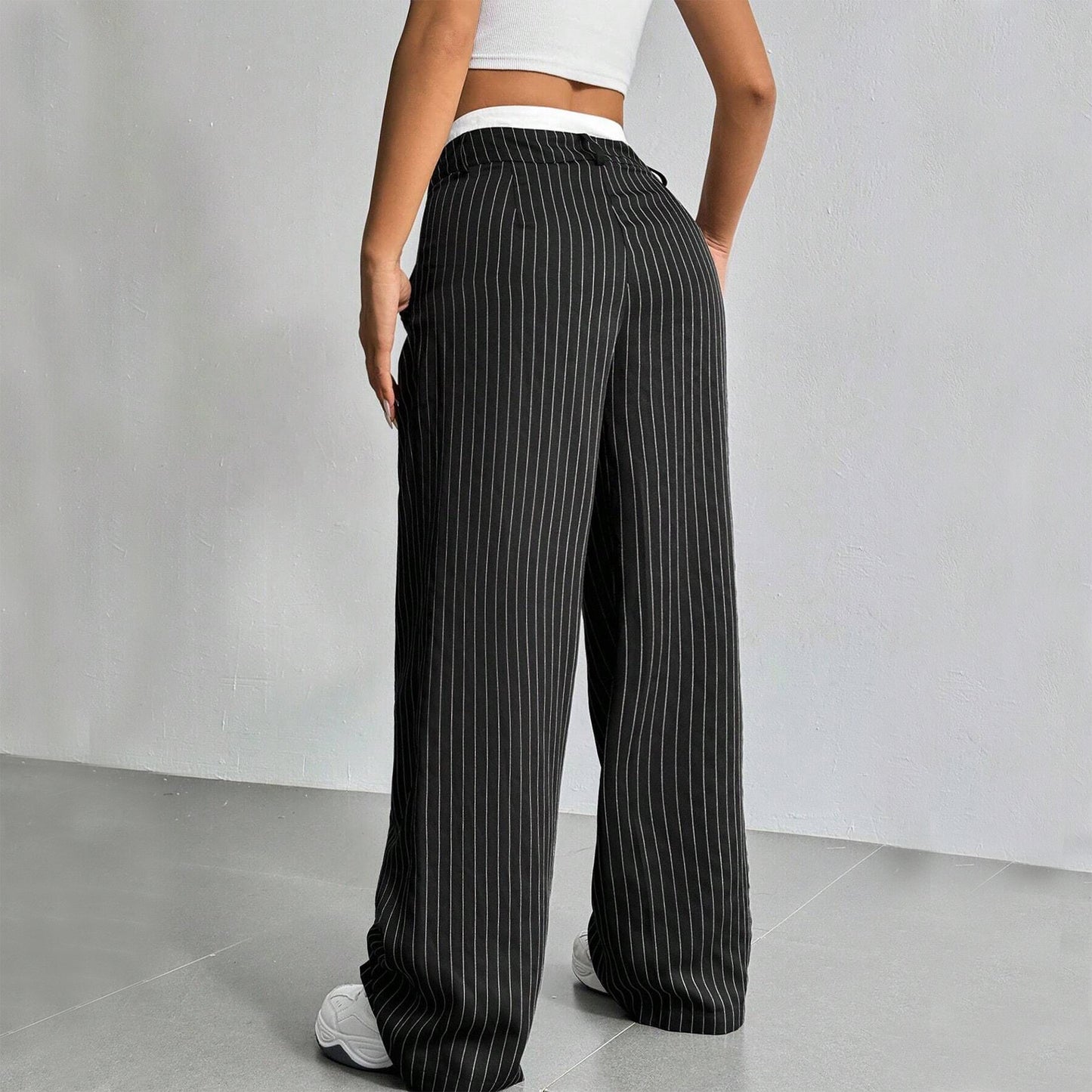 🏁 Striped Wide-Leg Lounge Trousers – Street Style Comfort in Various Colours
