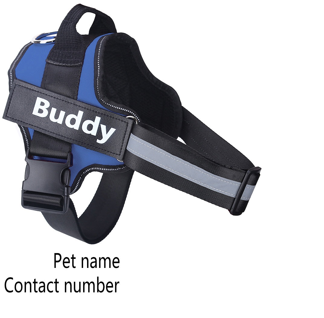 Custom No-Pull Dog Harness with Personalized Name Tag – Multiple Colours & Sizes