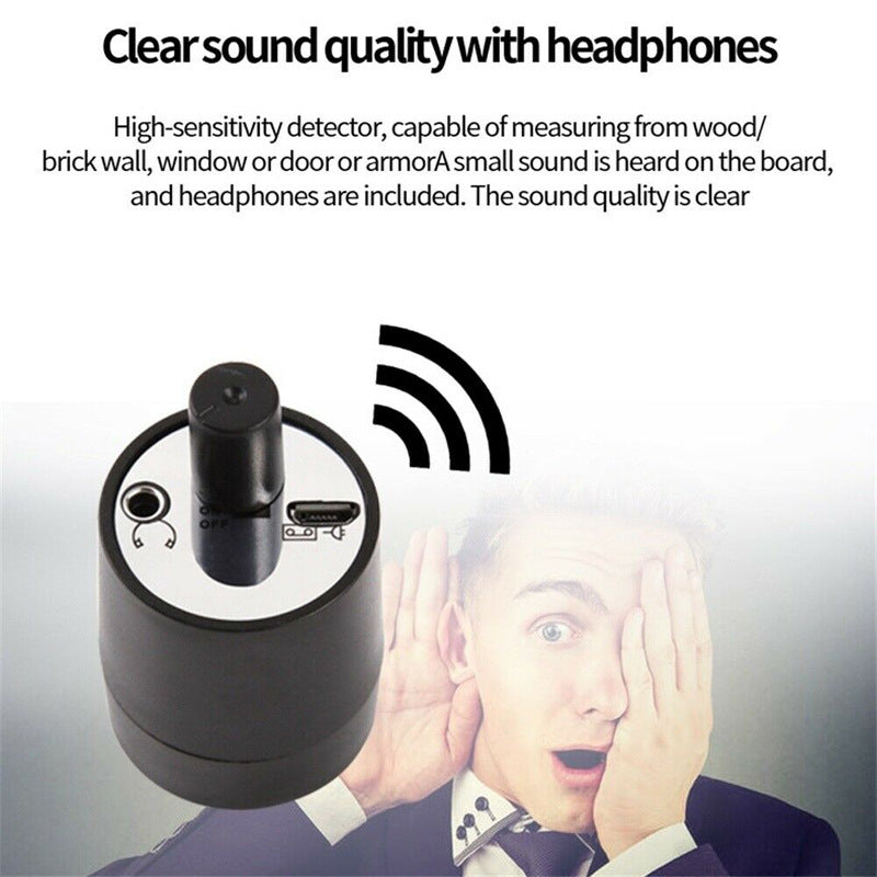 π Wall Listening Leak Detector β Professional Sound Amplifier with Headphones & USB Charging