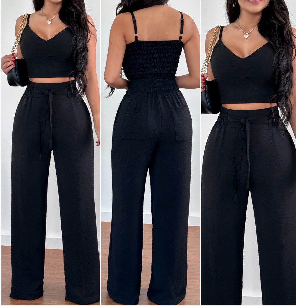 π Elegant Wide-Leg Belted Jumpsuit β Sleek Sophistication in Various Colours