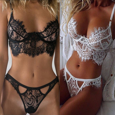 💋 Seductive Lace Elegance Lingerie Set – Black & White Options