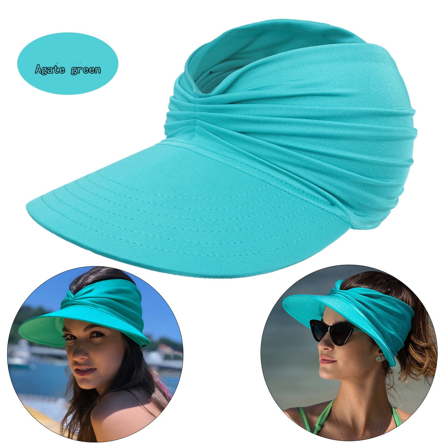 Women’s Wide Brim Sun Visor Cap – Foldable UV Protection Hat for Beach, Travel & Sports – Various Colours