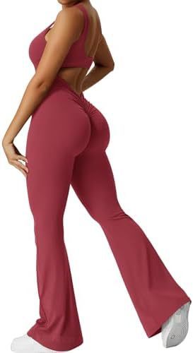 💜 Cut-Out Back Flared Jumpsuit – Available in Various Colours