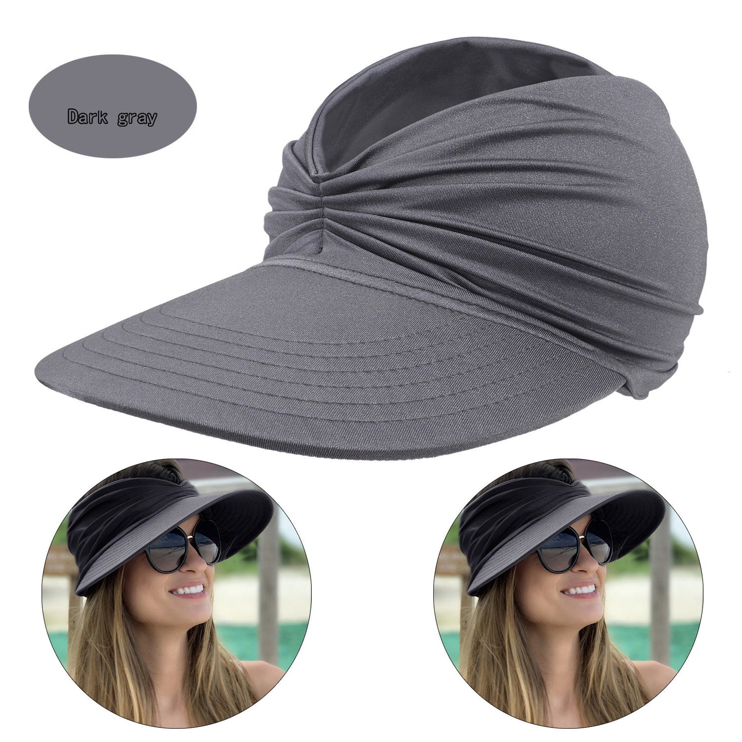 Women’s Wide Brim Sun Visor Cap – Foldable UV Protection Hat for Beach, Travel & Sports – Various Colours