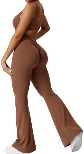 💜 Cut-Out Back Flared Jumpsuit – Available in Various Colours